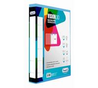 Favorit Customisable Binder with Pocket on Cover and Spine, Internal Size 22 x 30 cm, 4 Rings (D), H 30, Light Blue