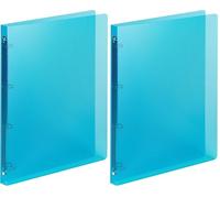 Favorit Lumina Polypropylene Binder 22 x 30 4 Round Rings Diameter 15 mm, Blue (Pack of 2)