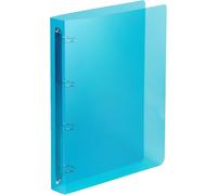 Favorit Lumina Polypropylene Binder, Blue, 22 x 30 cm, 4 Rings, Transparent Striped Finish