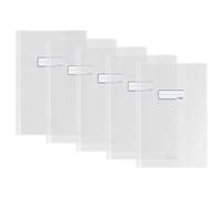 Favorit Maxi Covers with Folded Flaps, Inner Pocket and Name Name Holder, A4, Transparent