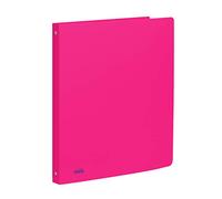 Favorit Neon Polypropylene Folder 22 x 30 cm 4 Round Rings 15 mm Fuchsia Fluo