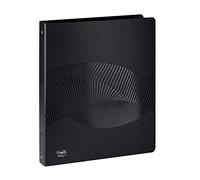 Favorit Osmose Binder, 22 x 30 cm, 4 Round Rings 30 mm, Matt Recycled Polypropylene, Blue Angel Certification, Black
