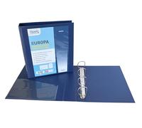 Favorit Personalised Europe Binder 22 x 30 cm 4 D-Rings Height 50 mm, Blue