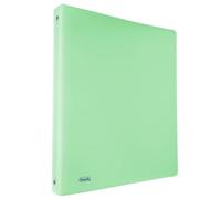 Favorit Polypropylene Pastel Binder 22 x 30 cm, 4 Round Rings with 15 mm Diameter, Pastel Green