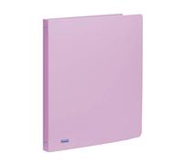 Favorit Polypropylene Pastel Binder 22 x 30 cm, 4 Round Rings with 15 mm Diameter, Pastel Lilac