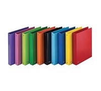 Favorit Sprint Cardboard Ring Binders, 22 x 30 cm, 4 Round Rings 30 mm, Pack of 10, Assorted Colours