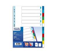 Favorit Universal Hole Dividers for Ring Binders with 12 Coloured Neutral Notes, Polypropylene (Non-Toxic Plastic) Formato Interno A4