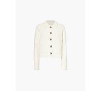 Favorite Daughter Womens Ivory Annabel Patch-pockets Stretch-cotton Blend Jacket L