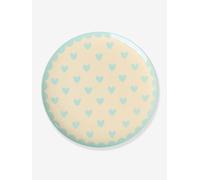 FAVORITE HEARTS child's dessert plate, small size, RICE Red Kiss sky blue
