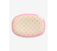 FAVORITE HEARTS rectangular plate, small size, RICE Red Kiss rose