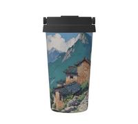 Favorite Mountains and Waters Portable Insulated Coffee Mug â€“ Stylish Full-Print Vacuum Insulated Mug, Perfect for Travel, Office, and Car Use