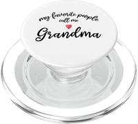 Favorite People Call Me Grandma Red Heart Grandmother Gran PopSockets PopGrip for MagSafe