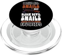 Favorite snail - Black Devil Snail PopSockets PopGrip for MagSafe