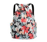 FAVORTALK Girls Swimming Bag Draw String Back Bags Waterproof Nylon Mini Travel Sackpack with Adjustable Strap Foldable Light Backpack for Vacation Running Camping and Walking,D40114