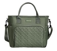 FAVORTALK Insulated Lunch Bag for Women Men Ladies Work Adult Cool Tote Box Container Medium for Work with Adjustable Strap for Adult for School Camping Outdoors B42209 Green