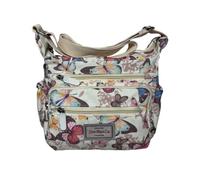 FAVORTALK Nylon Crossbody Bags for Women Waterproof Cross Body Bag with Adjustable Strap Multipurpose Shoulder Handbags for Shopping Daily Working Travel Butterfly Pattern Messenger Bags,B39410