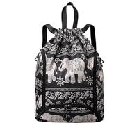 FAVORTALK Waterproof Drawstring Bag Multi- Purpose Drawstring Backpack for Beach Swimming Travel School Large Capacity String Backpack Water Resistant String Bag with Shoe Compartment - D29077