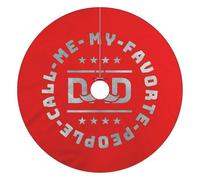 Favorte People Call Me Dad Funny Christmas Tree Skirt Red 36 Inches Xmas Tree Mat Funny Decor for Family Christmas Holiday