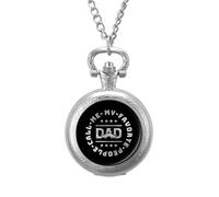 Favorte People Call Me Dad Vintage Pocket Watch with Chain Arabic Numerals Scale Quartz Pocket Watches Gifts for Men Women