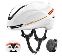 Favoto Bike Helmet with LED Light System, Smart Turn Signals with Wireless Remote Control, Adult Unisex Commuter & Road Cycling Helmet, Adjustable Fit, Size L (59-61 cm / 23.2-24.0 in)
