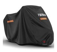 Favoto Motorcycle Cover Waterproof All Season Motorbike Cover 220cm long UV Scratch Heat-Resistant Outdoor Protection with Night Reflective Strips Lock-Holes Black 86.6 x 40 x 48 inch