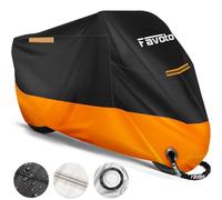 Favoto Updated Version Motorbike Cover Waterproof Motorcycle Cover XXXL UV Scratch Bird Droppings Heat-Resistant Outdoor Protection 104 x 41 x 50 inch with 2 Windproof Buckles