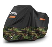 Favoto XXXL Motorcycle Cover Waterproof 210D Oxford, Upgraded Dustproof & Heat-Resistant Outdoor Motorbike Shelter with Lock-Holes & 2 Windproof Buckles, Fits up to 104 inch / 265 cm