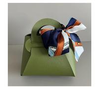 Favour Boxes 10PCS Distribute Leather Pink Gift Bags Wedding Favour Bag for Guest Mini Handbag with Ribbon Candy Packaging Box Party Decor(A-green)