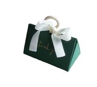 Favour Boxes 20 Pcs Gold Thank You Rose Design Paper Box As Chocolate Macaron Candy Gift Packaging Boxes Party Decoration(Yellow)