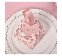 Favour Boxes 20Pc Cherry Blossom Wedding Candy Box Pink Chocolate Candy Packaging Box Wedding Gift Box Birthday Party Event Decor(Cherry Blossom Pink)