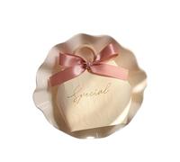 Favour Boxes 50PCS Paper Box Handbag Multi-Color Boxes Wooden Ring Ribbon Candy Wedding Birthday Cake Party(WHITE-Pink)