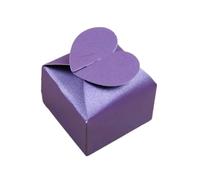 Favour Boxes 50PCS Solid Color Heart-shaped Candy Box Wedding Gift Box For Guest DIY Handmade Soap Candy Packaging Boxes Party Favors(Purple)