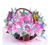 Favour Pop Up liebe Grüsse mit einem wunderschönen Blumenbouquet, zum Geburtstag, zum Jubiläum, auch für Geldgeschenk oder Gutschein. TL080