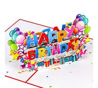 Favour Pop Up® - TBX125 3D Birthday Card in 3D, Colourful "Happy Birthday" that is Guaranteed to Bring Pleasure Format 12 x 17 cm