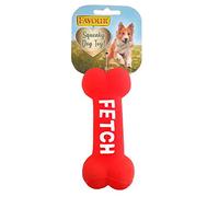 Favour. Red Fetch Bone Squeaky Dog Toy