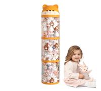 Favourable Animal Storage - Plush Toy Organiser Tube | Large Capacity Clear Container With N, Cute Sticky Holder Container for Children's Room, Bedroom, Playroom, Children's Room, Floor A