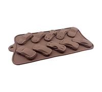 favourall Silicone Car Chocolate Moulds - 10 Small Elevated Pieces - Transparent - Metal Mandrel - Racing Ice Cake Model