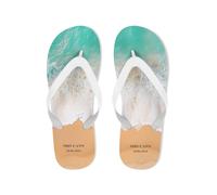 FAVOURGRAM Personalised Themed Flip Flops | Just Married | Bridal Party | Wedding Gift | Bride and Groom | Wedding Day | Various Designs (UK Footwear Size System, Adult, Women, Alpha, Medium, Medium)
