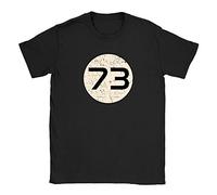 Favourite Number 73 Mens T-Shirt Medium Black Big Bang Theory Sheldon Cooper Gift