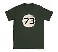 Favourite Number 73 Mens T-Shirt Medium Military Green Big Bang Theory Sheldon Cooper Gift