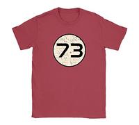Favourite Number 73 Mens T-Shirt Medium Red Big Bang Theory Sheldon Cooper Gift