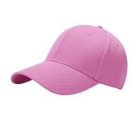 Favuit Baseball Cap, Mens Golf Cap Unisex Adjustable Cotton Sports Sun Visor Hat Classic Dad Cap Trucker Hat Casual Plain Hats for Outdoor Men Women UK(Pink)