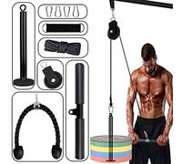 Favuit Cable Pulley System Home Gym, LAT Pull Down Weight Cable Pulley System DIY Home Gym Fitness Cable Machine Attachment for Gym LAT Pull Down Biceps Curl Tricep Arm Workouts
