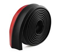 Favuit Car Front Rear Bumper Protector, 2.5M/8.2FT Universal Front Bumper Spoiler Self-adhesive Auto Lip Skirt Protector Rubber Splitter Body Spoiler Skirt for Car Truck SUV