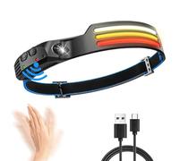 Favuit LED Head Torch, USB Rechargeable Headlamp Super Bright Headlight with Sensor Control 3 Lighting Modes Lightweight Head Lamp Hands-Free Flashlight for Cycling Camping Fishing (Multi Light)