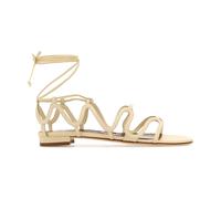 Fawdaflat Sandals - female - Manolo Blahnik - Flat Sandals - Beige - 4 UK - Shoes 4 UK