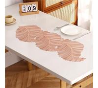 FAWFCJD PVC Hollow Table Runner Dining Table Runner Heat Resistant Table Runner Flower Shaped Table Runner Waterproof Washable Table Mats Centerpiece Table Decorations 33 * 91cm(Rose gold)