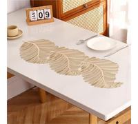 FAWFCJD PVC Hollow Table Runner Dining Table Runner Heat Resistant Table Runner Flower Shaped Table Runner Waterproof Washable Table Mats Centerpiece Table Decorations 33 * 91cm(Gold)