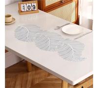 FAWFCJD PVC Hollow Table Runner Dining Table Runner Heat Resistant Table Runner Flower Shaped Table Runner Waterproof Washable Table Mats Centerpiece Table Decorations 33 * 91cm(Silver)