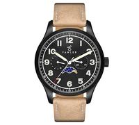 Fawler by Trendhim | Moonphase Watch | for Men | Black | Luminescence, Weekdays, and Moonphase | Water Resistant up to 50 Meters | Danish Design